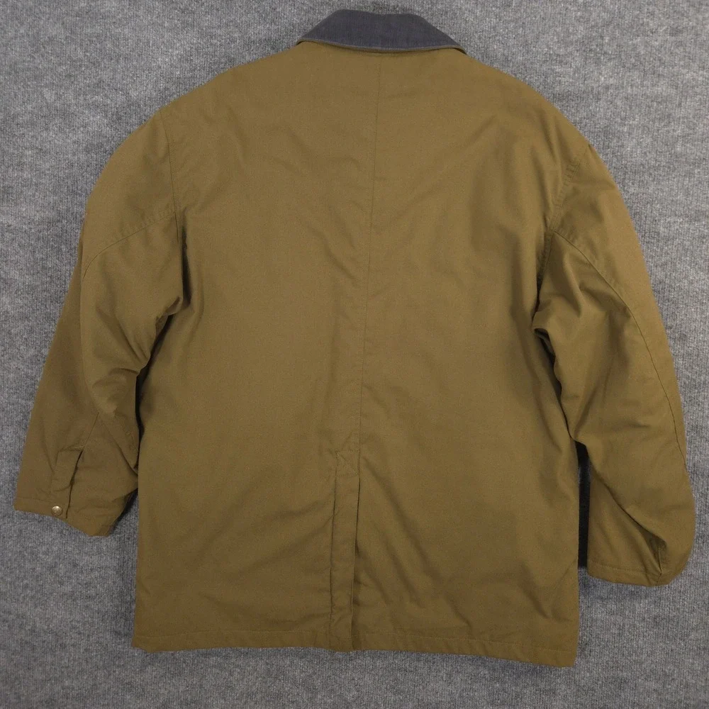 Vintage Woolrich Jacket Mens Large Green Field Chore Barn Coat Lined Made In USA